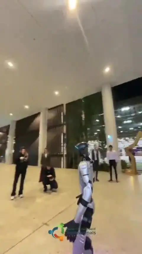 Rocco humanoid robot turning at an event